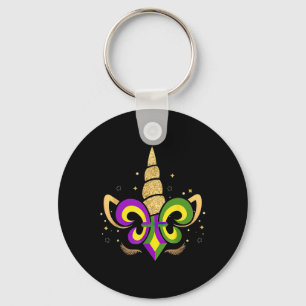 Kids Toddlers Mardi Gras Unicorn Party Costume Key Ring