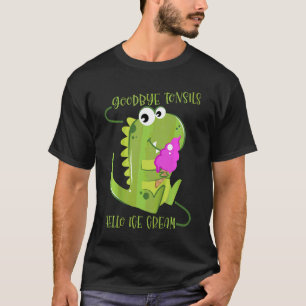 Kids Tonsils Ice Cream Cute Dino Dinosaur Tonsille T-Shirt