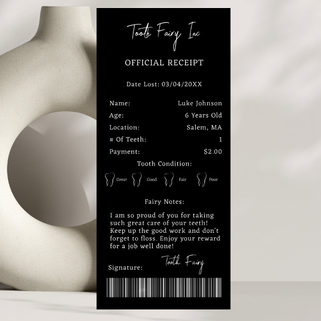 Kids Tooth Fairy Letter Certificate 1st Tooth Lost Invitation (Creator Uploaded)