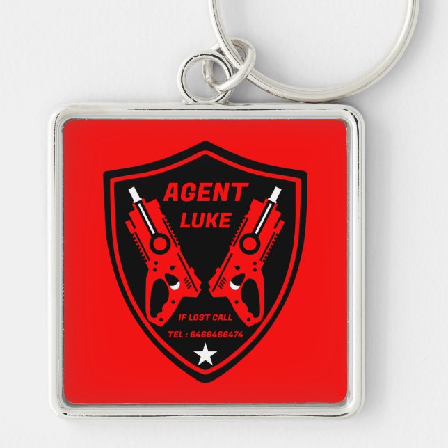 Kids Toy Dart Gun Battle Key Ring (Front)