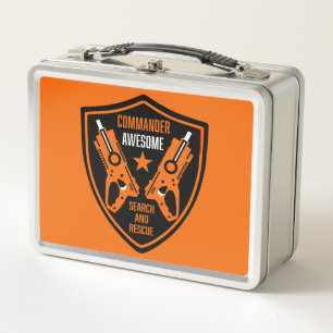 Kids Toy Dart Gun Battle Metal Lunch Box