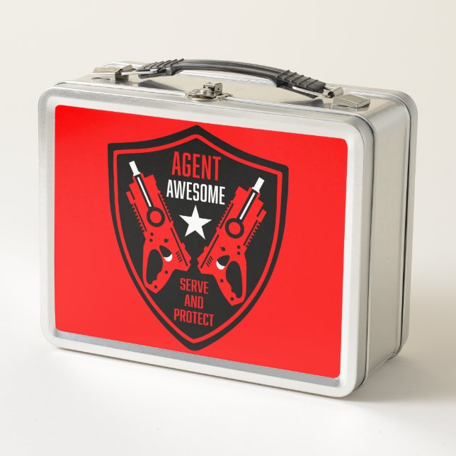Kids Toy Dart Gun Battle Metal Lunch Box (Front)