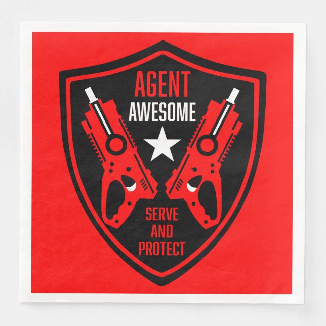 Kids Toy Dart Gun Battle Napkin (Front)