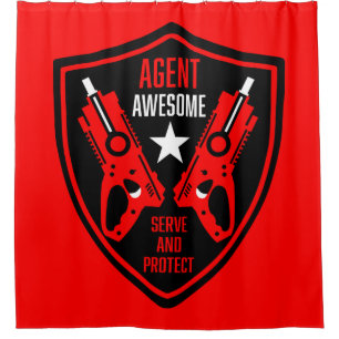 Kids Toy Dart Gun Battle Shower Curtain