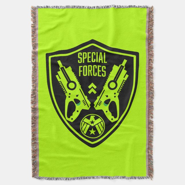 Kids Toy Dart Gun Battle Throw Blanket (Front Vertical)