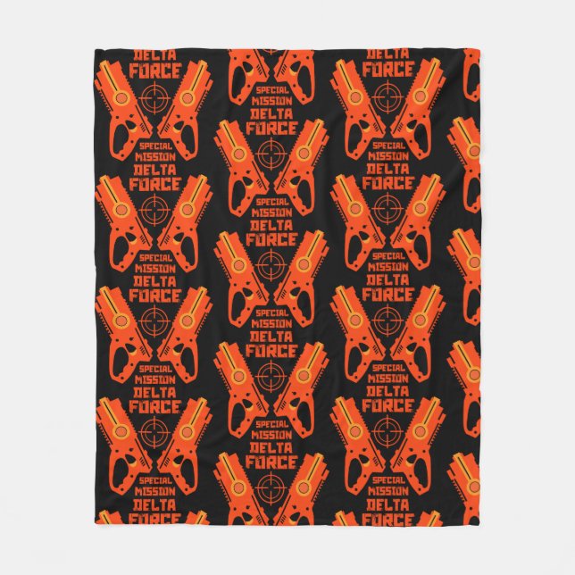 Kids Toy Gun Battle Accessories Fleece Blanket (Front)