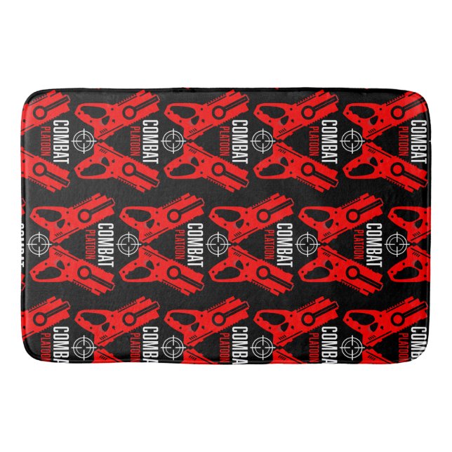 Kids Toy Gun Battle Christmas Bath Mat (Front)