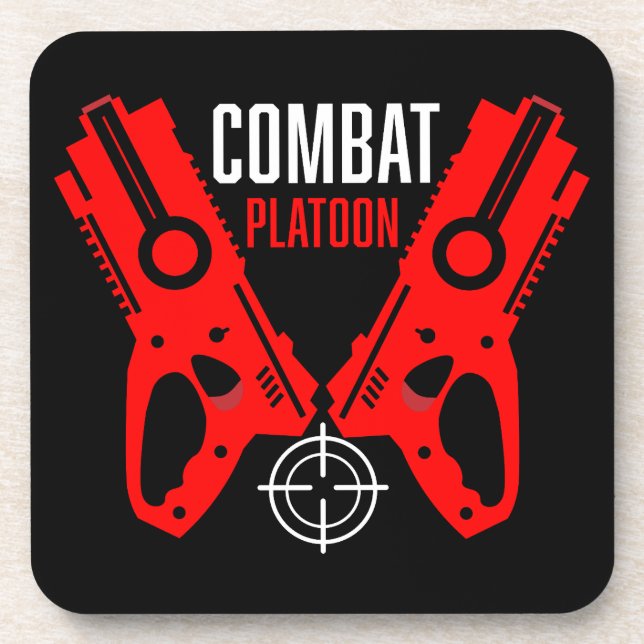 Kids Toy Gun Battle Christmas Coaster (Front)