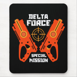 Kids Toy Gun Battle Christmas Mouse Mat