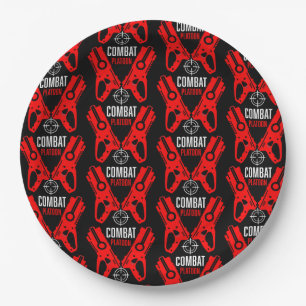 Kids Toy Gun Battle Christmas Paper Plate