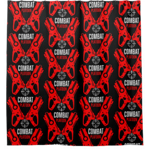 Kids Toy Gun Battle Christmas Shower Curtain