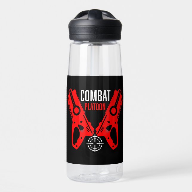 Kids Toy Gun Battle Christmas Water Bottle (Front)