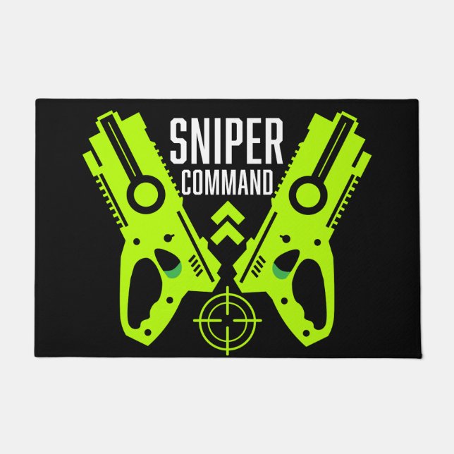 Kids Toy Gun Battle Gift Doormat (Front)