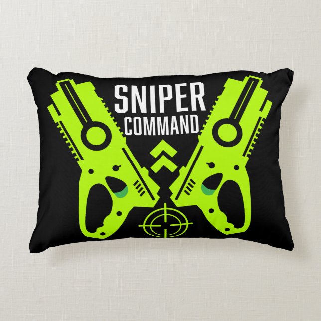 Kids Toy Gun Battle Sniper Decorative Cushion (Front)