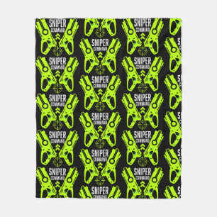 Kids Toy Gun Battle Sniper Fleece Blanket