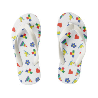 Kids toys patterned. kid's flip flops