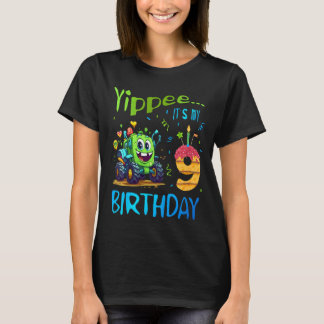 Kids Tractor Birthday 9 Years It s my Birthday 9 T-Shirt