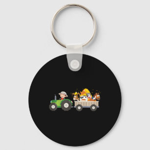 Kids Tractor Farm Farmers Animals Horse Cow Chicke Key Ring