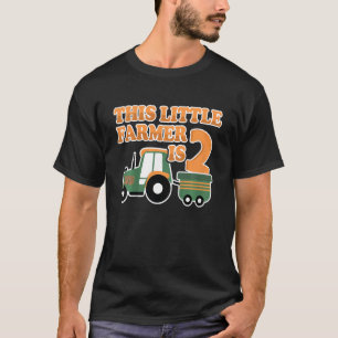 Kids Tractor I Am 2 Years Boy Tractor Farm 2 Birth T-Shirt