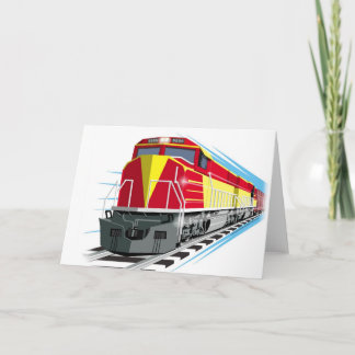 kids train birthday card
