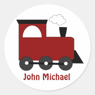 Kids Train Birthday Stickers