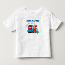 Kids Train Boys Blue Custom Name