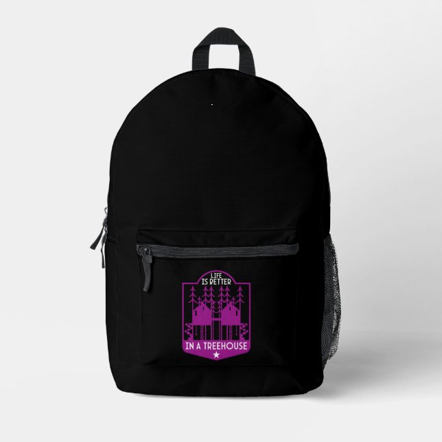 Kids Treehouse Back To School Boy Printed Backpack (Front)