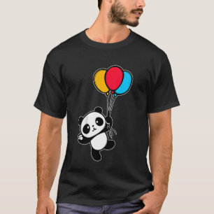 Kids Trendy Panda Animal Children Balloon Kids Fly T-Shirt