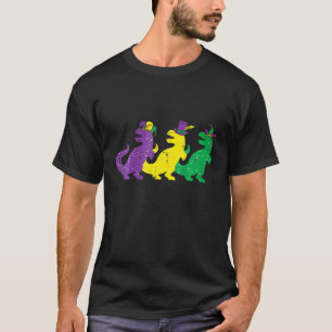 Kids Trex Dinos Purple Yellow Green Toddler Boys M T-Shirt