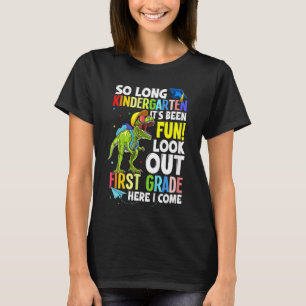 Kids Trex Dinosaur So Long Kindergarten Here I Com T-Shirt