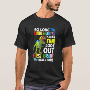 Kids Trex Dinosaur So Long Kindergarten Here I Com T-Shirt