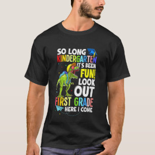 Kids Trex Dinosaur So Long Kindergarten Here I Com T-Shirt