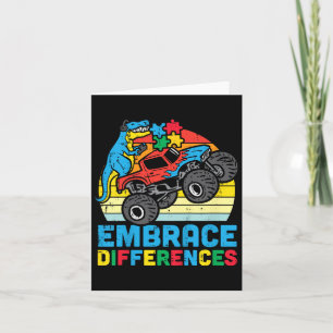 Kids Trex Monster Truck Embrace Differences Autism Card