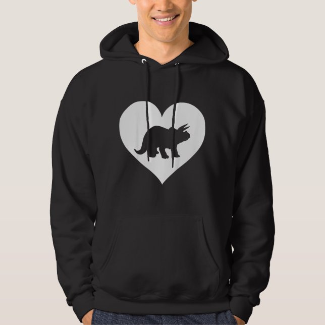 Kids Triceratops Lover Girls Boys Youth Hoodie (Front)