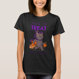 Kids Trick Or Treat Happy Halloween Funny Pumpkin T-Shirt