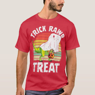 Kids Trick Rawr Treat Skeleton Dino Trex Toddler B T-Shirt