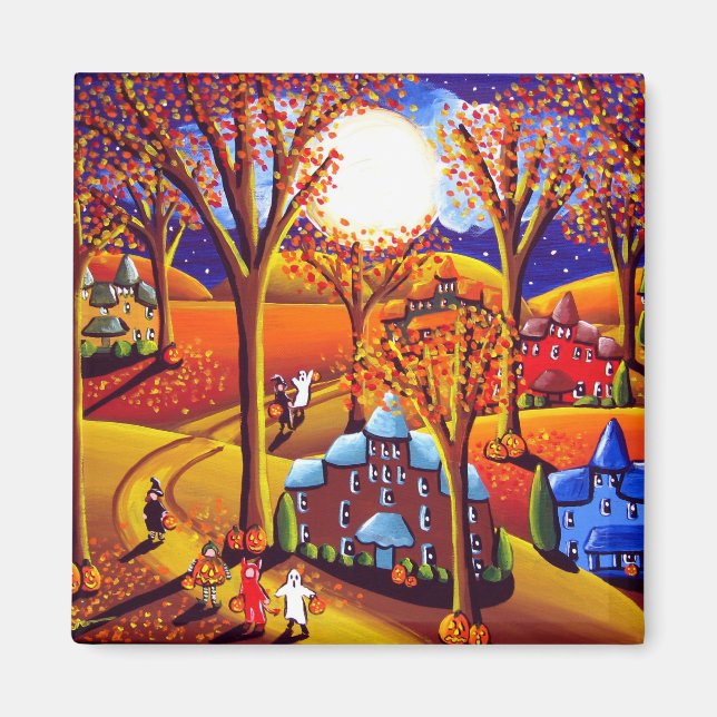 Kids Trick Treat Halloween magnet (Front)