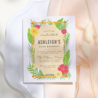 Kids' Tropical Bamboo Frame Luau Birthday Party