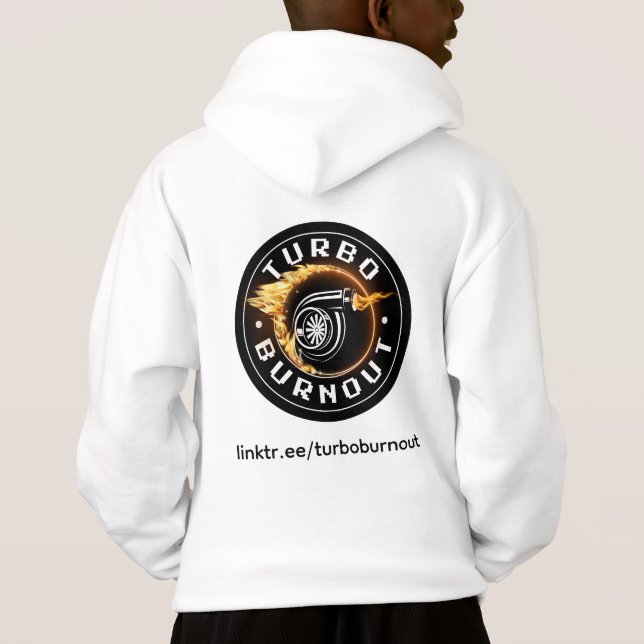 Kids Turbo Burnout Merch Hoodie (Back)