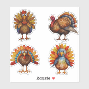Kids turkey Personalised Stickers