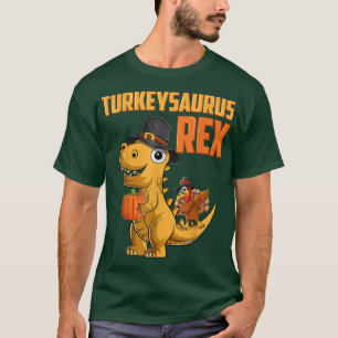 Kids Turkeysaurus Re Turkey Dino Toddler Boys Than T-Shirt