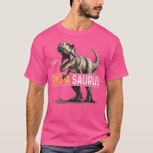 Kids Two A Saurus Birthday T Rex 2 Year Old Dino 2 T-Shirt
