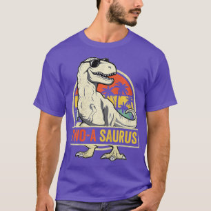 Kids Two a Saurus Birthday T Rex 2 Year Old Dino 2 T-Shirt