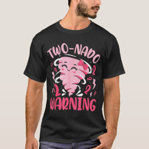 Kids Two-nado Warning 2nd Birthday Nk Tornado Birt T-Shirt