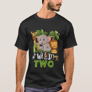 Kids Two Of The Wild Zoo Birthday Safari Jungle An T-Shirt