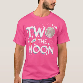 Kids Two The Moon Toddler 2Nd Birthday Gift For 2  T-Shirt