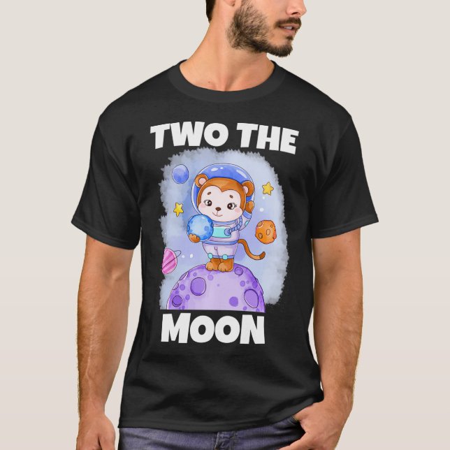 Kids Two The Moon Toddler 2nd Birthday Tee for 2 Y (Front)
