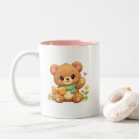 Kids Two-Tone Mug | "Fairytale Reading Bear"