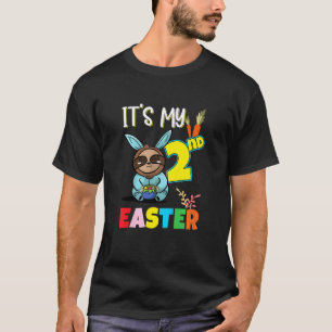 Kids Two Years Easter 2nd Birthday Baby Easter Slo T-Shirt