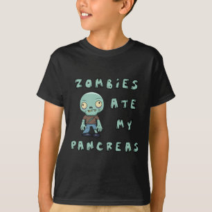 Kids Type 1 Diabetes Halloween - Zombies Ate Pancr T-Shirt